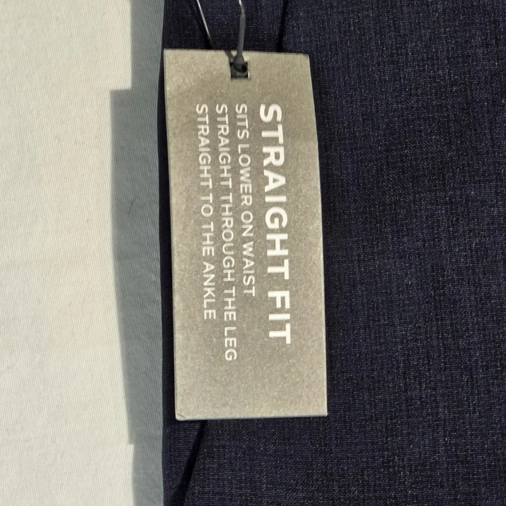Van Heusen Mens Premium Non-Iron Straight Fit Dress Pants Ash Navy 32x32 536634